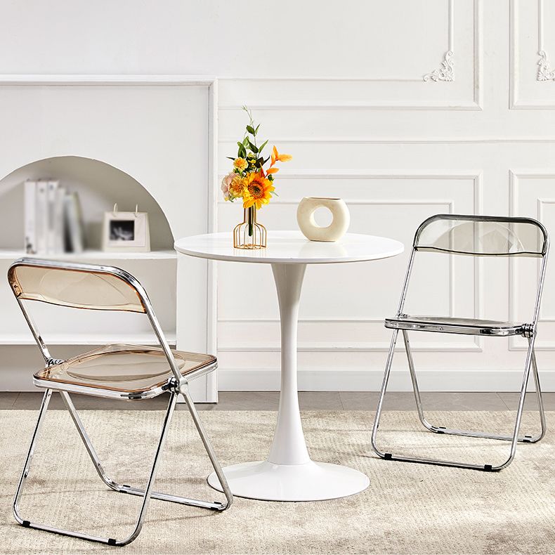 Metal Modern Dining Chair Indoor Folding Open Back Dining Side Chair Clearhalo ' kitchen&dining_furn' 'Dining Chairs' 'Dining Tables & Seating' 'dining_chair' 'furn' 'furn_dining_chair' 'Furniture' 'furniture_dining_chair' 'Kitchen & Dining Furniture' 'kitchen' 1200x1200_a3cbfb00-11a9-4577-bb59-520f4dc65654