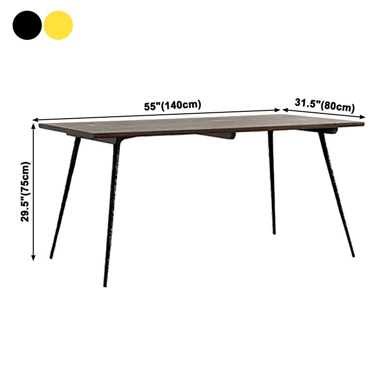 Metal Industrial Rectangle Dining Table Solid Wood Top Table with Legs Clearhalo ' dining_table' 'Dining Tables & Seating' 'Dining Tables' 'furn' 'furn_dining_table' 'Furniture' 'furniture_dining_table' 'Kitchen & Dining Furniture' 'kitchen&dining_furn' 'kitchen' 'kitchen_dining_table' 1200x1200_a3cc298b-072b-474c-9635-bce384acd6be