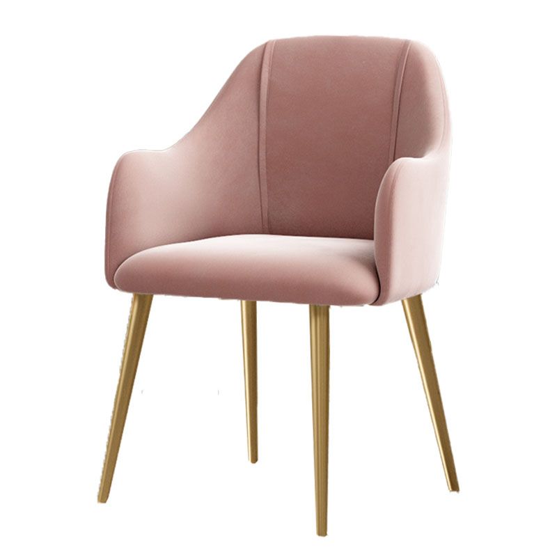 Nordic Style Metal Dining Room Chairs Upholstered Side Armchair for Restaurant Use Clearhalo ' kitchen&dining_furn' 'Dining Chairs' 'Dining Tables & Seating' 'dining_chair' 'furn' 'furn_dining_chair' 'Furniture' 'furniture_dining_chair' 'Kitchen & Dining Furniture' 'kitchen' 1200x1200_a3cd4637-edca-4383-b510-86351ba79097