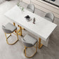Indoor Modern Pub Dining Set 1/2/5 Pieces White Stone Top Bar Pub Table Set Clearhalo 'Bar Furniture' 'furn' 'furn_home_bar_bar_sets' 'Furniture' 'Home Bars & Bar Sets' 'home_bar_bar_sets' 'Kitchen & Dining Furniture' 1200x1200_a3cd9e17-ae3a-4bca-9a18-090cb1f4c974