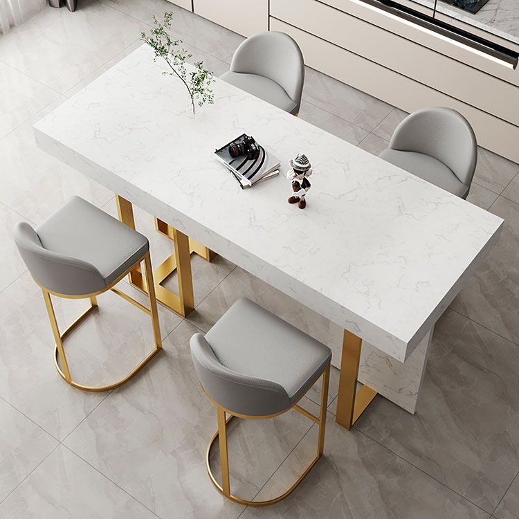 Indoor Modern Pub Dining Set 1/2/5 Pieces White Stone Top Bar Pub Table Set Clearhalo 'Bar Furniture' 'furn' 'furn_home_bar_bar_sets' 'Furniture' 'Home Bars & Bar Sets' 'home_bar_bar_sets' 'Kitchen & Dining Furniture' 1200x1200_a3cd9e17-ae3a-4bca-9a18-090cb1f4c974