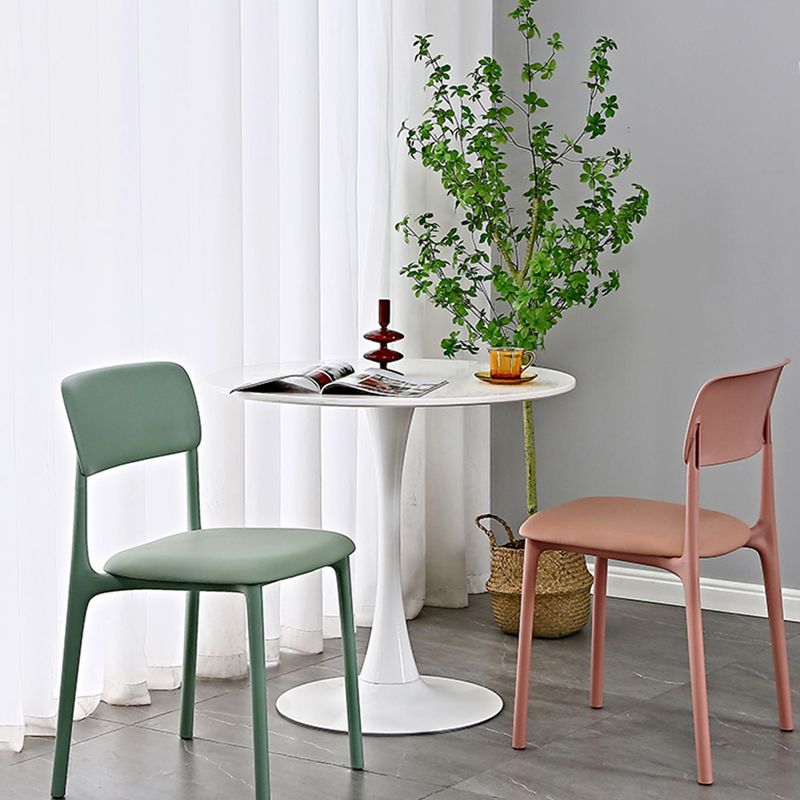 Plastic Modern Contemporary Kitchen Chair Armless Open Back Dining Room Chair Clearhalo 'Dining Chairs' 'Dining Tables & Seating' 'dining_chair' 'furn' 'furn_dining_chair' 'Furniture' 'furniture_dining_chair' 'Kitchen & Dining Furniture' 1200x1200_a3cdf38b-0bbd-4560-a53c-18460fd7afef