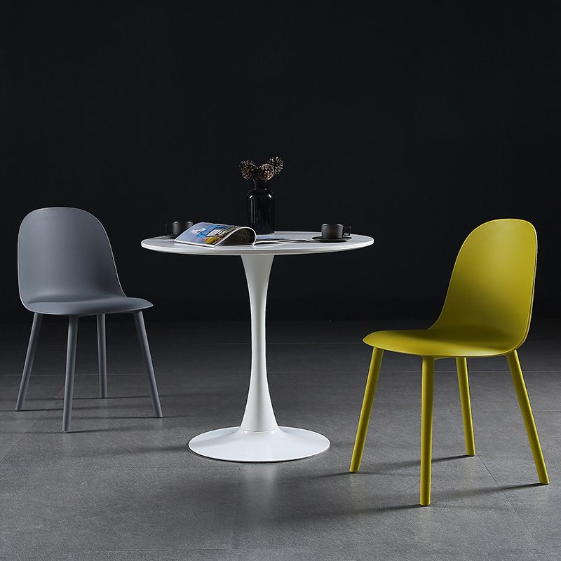 Scandinavian Plastic Restaurant Side Chair Matte Finish Parsons Dining Chair (Set of 4) Clearhalo ' kitchen&dining_furn' 'Dining Chairs' 'Dining Tables & Seating' 'dining_chair' 'furn' 'furn_dining_chair' 'Furniture' 'furniture_dining_chair' 'Kitchen & Dining Furniture' 'kitchen' 1200x1200_a3ce00a2-a9af-4f39-9a96-b4ffbc889d63