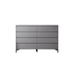 Contemporary Grey Rectangle Accent Chest with Drawers and Metal Legs Clearhalo 'Cabinets & Chests' 'cabinets_chests' 'furn' 'furn_cabinets_chests' 'Furniture' 'Living Room Furniture' 1200x1200_a3cf1ff9-6e81-48e1-86c5-448de035bc78