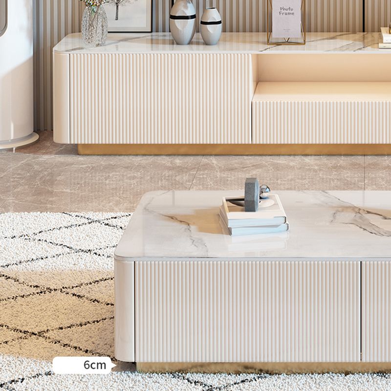 Modern TV Media Console Stone TV Stand Console with 3 Drawers Clearhalo 'furn' 'furn_tv_stands_entertainment_centers' 'Furniture' 'Living Room Furniture' 'TV Stands & Entertainment Centers' 'TV Stands & Media Storage Furniture' 'tv_stands_entertainment_centers' 1200x1200_a3cf7712-9d9a-495f-83b7-52b89cf2d510