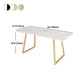 Marble Sled Base Dining Collection Industrial Style Dining Table for Home Clearhalo ' dining_table' 'Dining Tables & Seating' 'Dining Tables' 'furn' 'furn_dining_table' 'Furniture' 'furniture_dining_table' 'Kitchen & Dining Furniture' 'kitchen&dining_furn' 'kitchen' 'kitchen_dining_table' 1200x1200_a3d10d9d-bbce-41b0-98aa-e9355ffe5691