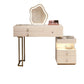 Mirrored Stone Top Makeup Vanity Desk White/Gray Dressing Table
