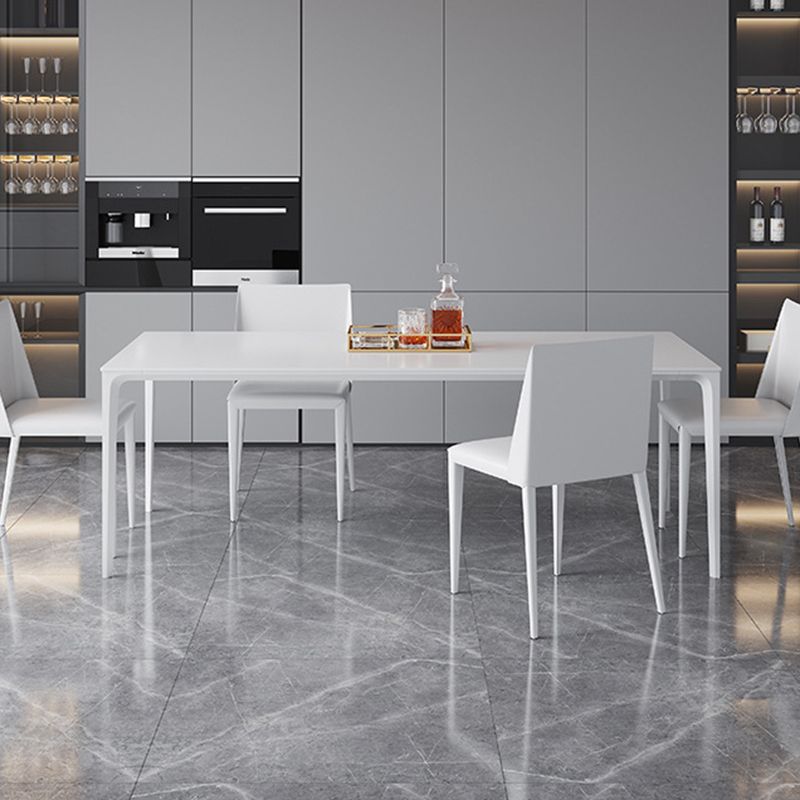 Industrial Dining Room Table Rectangle Stone Dinette Table for Home Clearhalo 'Dining Tables & Seating' 'Dining Tables' 'dining_table' 'furn' 'furn_dining_table' 'Furniture' 'Kitchen & Dining Furniture' 1200x1200_a3d2d01f-4b80-4b4c-9fdc-3f62869c3ae2