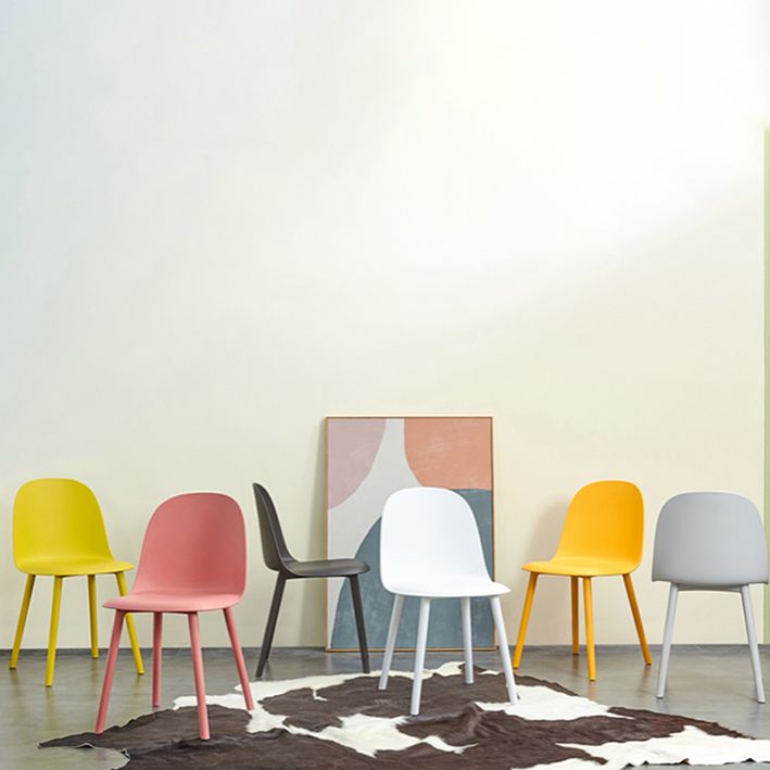 Glam Plastic Indoor-Outdoor Room Side Chairs Solid Back Chair Clearhalo ' kitchen&dining_furn' 'Dining Chairs' 'Dining Tables & Seating' 'dining_chair' 'furn' 'furn_dining_chair' 'Furniture' 'furniture_dining_chair' 'Kitchen & Dining Furniture' 'kitchen' 1200x1200_a3d3e960-ee58-4f80-b0c1-ef2a910cc101