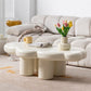 Table basse en bois de style scandinave, 13,78 pouces de hauteur