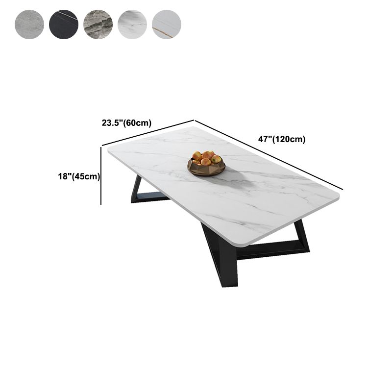Glamkreuzbeine Couchtisch Schiefer rechteckiger Kaffeetisch für Zuhause