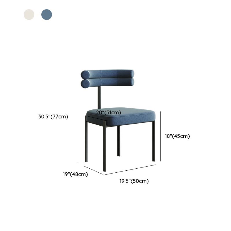 Silla lateral de estilo industrial Silla de comedor de metal de espalda para el hogar