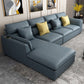 Nordic Faux Leather Stationary Living Room Pillow Top Arm Sofa Chaise