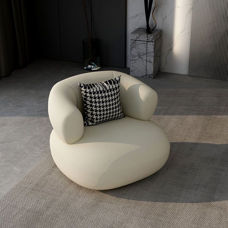 Modern Tight Back Settee Solid Color Slipcovered Sofa for Bonus Room