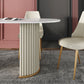 Contemporary Freeform Dining Table Sintered Stone Table with Double Pedestal Base Clearhalo ' dining_table' 'Dining Tables & Seating' 'Dining Tables' 'furn' 'furn_dining_table' 'Furniture' 'furniture_dining_table' 'Kitchen & Dining Furniture' 'kitchen&dining_furn' 'kitchen' 'kitchen_dining_table' 1200x1200_a3d8e2b8-cb7e-4b59-b331-e1abf1f8050a