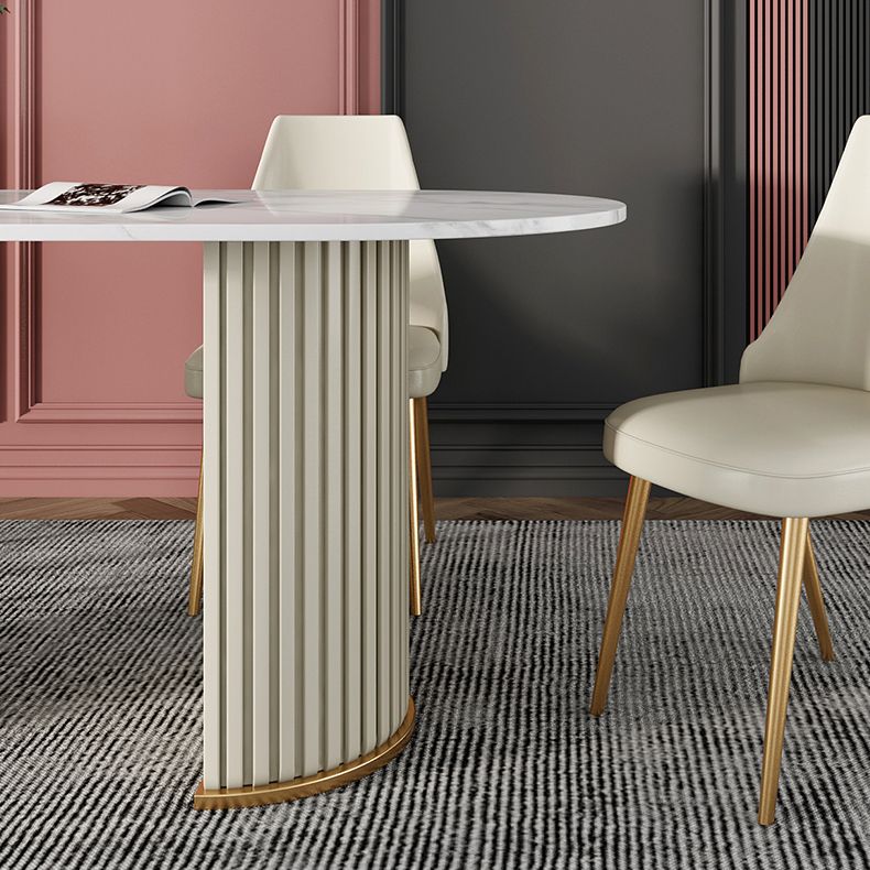 Contemporary Freeform Dining Table Sintered Stone Table with Double Pedestal Base Clearhalo ' dining_table' 'Dining Tables & Seating' 'Dining Tables' 'furn' 'furn_dining_table' 'Furniture' 'furniture_dining_table' 'Kitchen & Dining Furniture' 'kitchen&dining_furn' 'kitchen' 'kitchen_dining_table' 1200x1200_a3d8e2b8-cb7e-4b59-b331-e1abf1f8050a