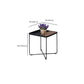 Mid-Century Modern Black Coffee Table with Iron Tray Top and Cross Legs