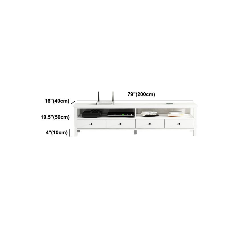 White Contemporary TV Stand Faux Wood TV Cabinet with Drawers Clearhalo 'furn' 'furn_tv_stands_entertainment_centers' 'Furniture' 'Living Room Furniture' 'TV Stands & Entertainment Centers' 'TV Stands & Media Storage Furniture' 'tv_stands_entertainment_centers' 1200x1200_a3d9d54a-a70f-4f91-8a0d-c61dc848b616