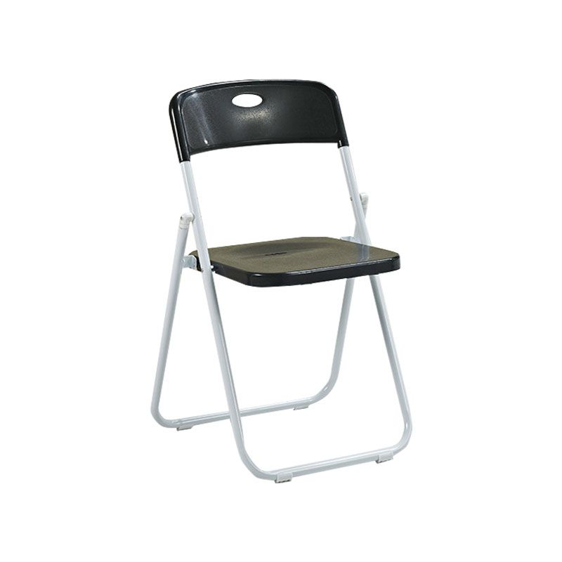 Moderne stalen taakstoel Plastic armloze gestoffeerde bureaustoelstoel