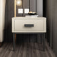 Mesa de noche moderna del gabinete de la cama y de cuero falso, 20 "L x 16" W x 18.5 "H