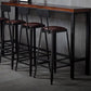 Modern 41.3"H Bar Table Black Iron Solid Wood Pub Table for Patio Use Clearhalo 'Bar Furniture' 'Bar Tables' 'bar_tables' 'furn' 'furn_bar_tables' 'Furniture' 'Kitchen & Dining Furniture' 1200x1200_a3dd7e1c-83e2-44bc-9476-d5a8a4d6f3d4
