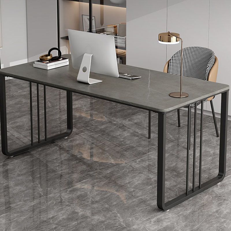 Zeitgenössischer Schreibtisch Stein Schlitten Basis Büroschreibtisch, 29,53 "groß