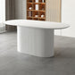 Oval White Tone Dining Table Luxury Pedestal Table for Dining Room Clearhalo ' dining_table' 'Dining Tables & Seating' 'Dining Tables' 'furn' 'furn_dining_table' 'Furniture' 'furniture_dining_table' 'Kitchen & Dining Furniture' 'kitchen&dining_furn' 'kitchen' 'kitchen_dining_table' 1200x1200_a3dfefb9-c8cd-4104-9162-429ffc1bada1