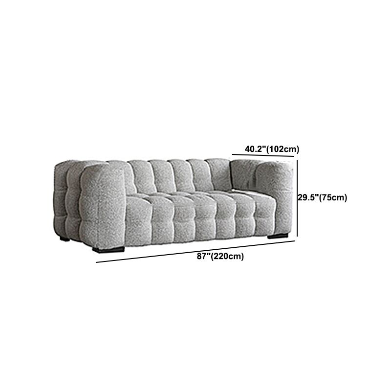 Contemporary Wooden Standard  Sofa Tuxedo Arm Tight Back Sofa
