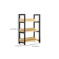 Metal and Wooden Shelf Bookcase Open Modern Brown Book Shelf for Office Clearhalo 'Bookcases' 'furn' 'furn_bookcases' 'Furniture' 'Office Furniture' 1200x1200_a3e0a590-2b1d-446a-88c1-75fadfc55c83