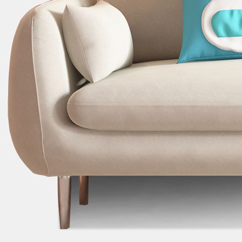 Scandinavian Square Arm Slipcovered Settee Velvet Tight Back Couch Clearhalo 'furn' 'furn_sofas' 'Furniture' 'furniture_sofas' 'Living Room Furniture' 'Sofa' 'sofas' 1200x1200_a3e0ae35-fcff-4a2d-ba7e-0ee35d194dee