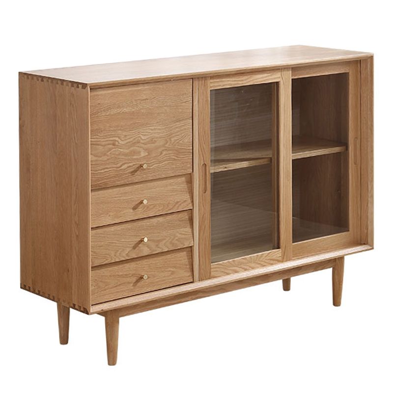 Tabella a buffet in legno massiccio Sideboard moderna con armadi e cassetti