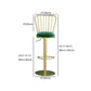 Contemporary Metal Bar and Counter Stool Low Back Stool with Pedestal Base in Gold Clearhalo 'Bar Furniture' 'Bar Stools' 'bar_stools' 'furn' 'furn_bar_stools' 'Furniture' 'furniture_bar_stools' 'Kitchen & Dining Furniture' 1200x1200_a3e20d52-c77d-46a8-b46f-ac88aef18677