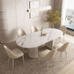 Contemporary 1/4/5/7 Pieces Dining Set Oval Dining Room Table Set Clearhalo 'Dining Room Sets' 'Dining Tables & Seating' 'dining_room_set' 'furn' 'furn_dining_room_set' 'Furniture' 'furniture_dining_room_set' 'Kitchen & Dining Furniture' 'kitchen&dining_furn' 'kitchen' 1200x1200_a3e33a8e-34d4-4dc3-b479-0beb928f69e2