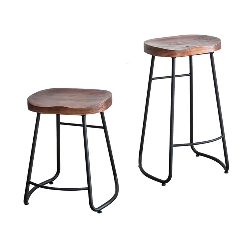 Modern Footrest Solid Wood Bar Stool Dessert Shop Backless Stool Clearhalo 'Bar Furniture' 'Bar Stools' 'bar_stools' 'furn' 'furn_bar_stools' 'Furniture' 'Kitchen & Dining Furniture' 1200x1200_a3e35854-8f37-4e66-b546-9365e438517b