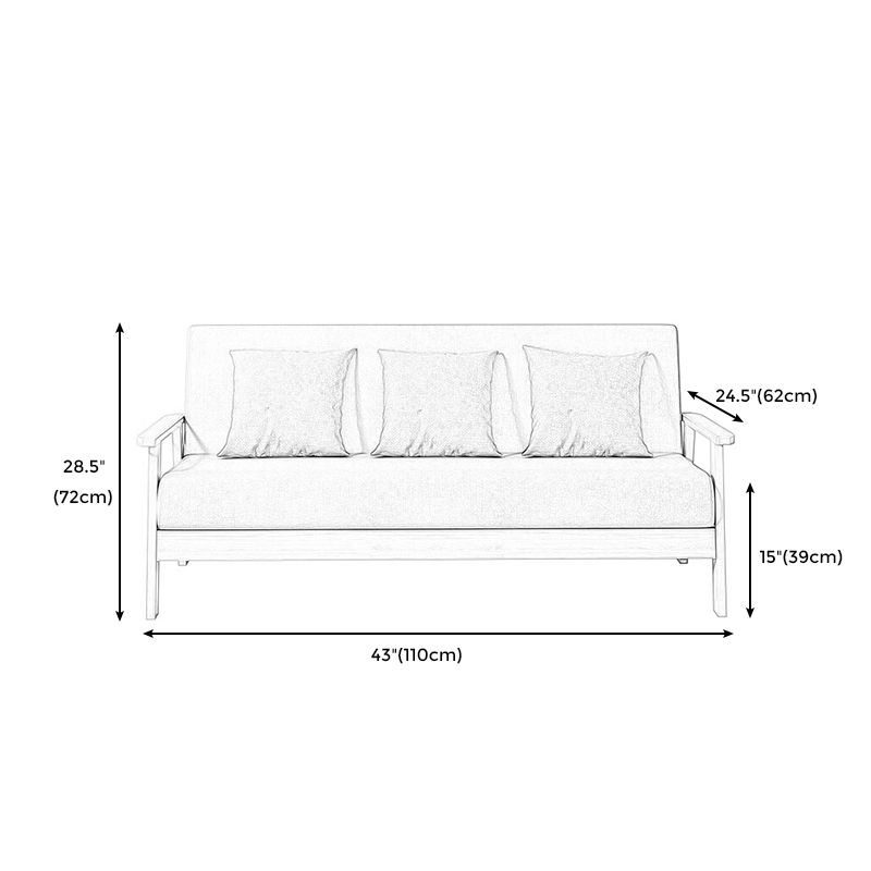 Fabric Square Arm Slipcovered 2/3 Seat Sofa with Wooden Based Clearhalo 'furn' 'furn_sofas' 'Furniture' 'furniture_sofas' 'kitchen' 'kitchen_sofas' 'Living Room Furniture' 'Sofa' 'sofas' 1200x1200_a3e3cc3c-21f4-4ca6-8fc4-1c34f93b85f8