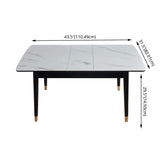 Dining Room Set Contemporary Rectangular Extendable Sintered Stone Dining Table with Wood Base Clearhalo 'Dining Room Sets' 'Dining Tables & Seating' 'dining_room_set' 'furn' 'furn_dining_room_set' 'Furniture' 'furniture_dining_room_set' 'Kitchen & Dining Furniture' 'kitchen&dining_furn' 'kitchen' 1200x1200_a3e4fca3-d549-4a9e-8969-cf63f579a88c