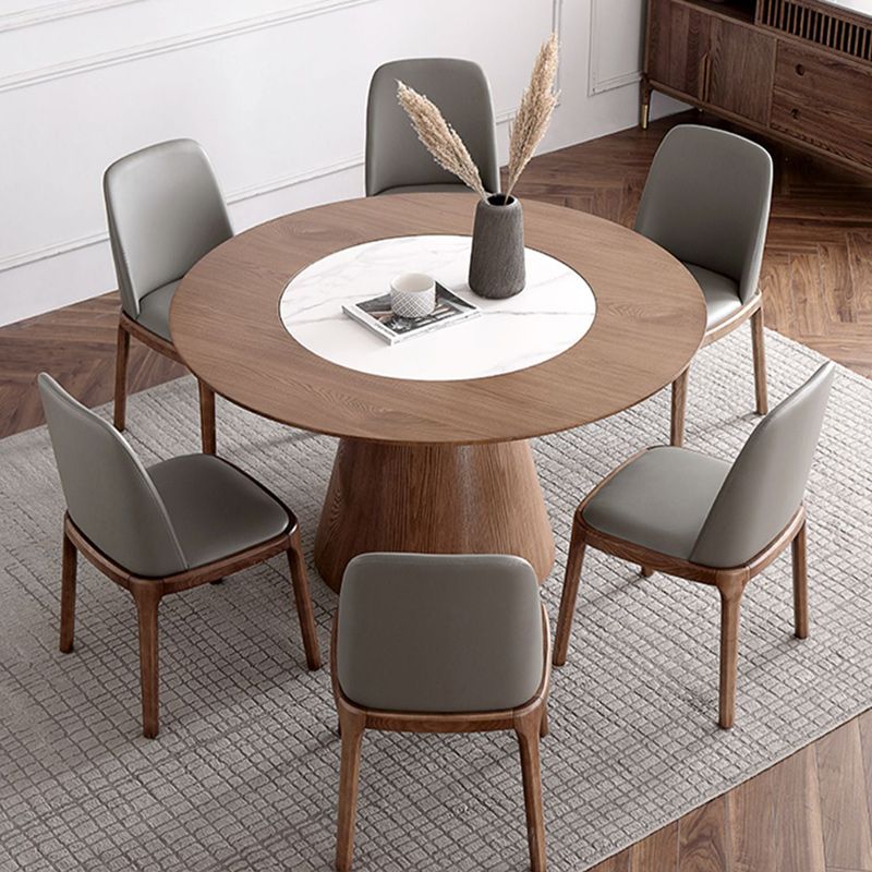 Round Dining Table Set 1/4/5/7 Pcs Solid Wood Dining Table and Chairs Clearhalo 'Dining Room Sets' 'Dining Tables & Seating' 'dining_room_set' 'furn' 'furn_dining_room_set' 'Furniture' 'Kitchen & Dining Furniture' 1200x1200_a3e5ac4e-60ff-428e-80b6-ea63d6d57a0e