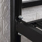 Follo metallico in metallo nero telaio industriale in stile industriale letto aperto con telaio aperto