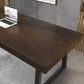 Bureau d'écriture rectangulaire industriel bureau de bureau en bois massif avec jambes noires