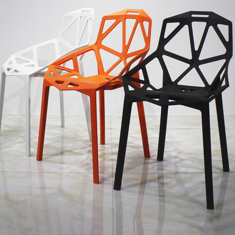 Contemporary Style Dining Chair Plastic Dining Arm Side Chair for Kitchen (Set of 4) Clearhalo ' kitchen&dining_furn' 'Dining Chairs' 'Dining Tables & Seating' 'dining_chair' 'furn' 'furn_dining_chair' 'Furniture' 'furniture_dining_chair' 'Kitchen & Dining Furniture' 'kitchen' 1200x1200_a3e8a488-a7e1-493b-8464-c3f14fc428dd