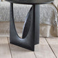Contemporary Solid Wood Side Table Pedestal Round Living Room Table