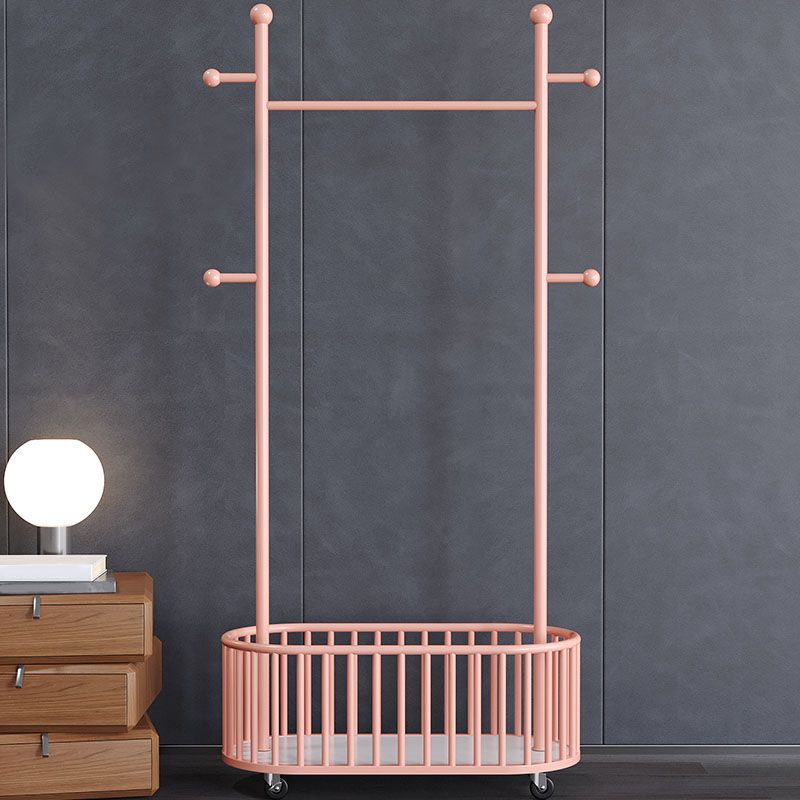 Glam Coat Rack Metal Hooks Shelving Included Free Standing Coat Hanger