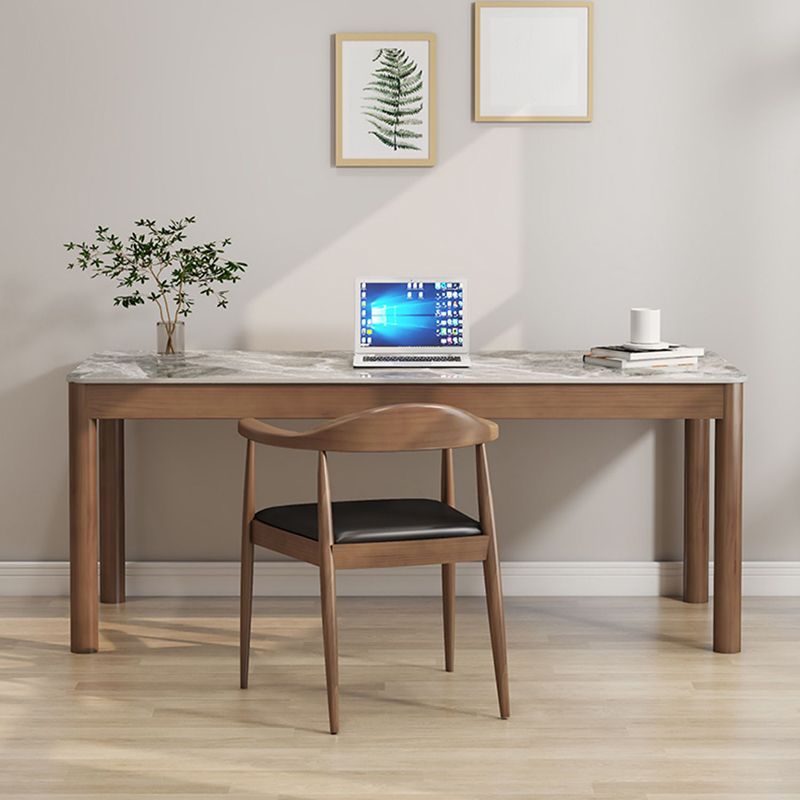 Rectangular Shaped Office Desk 4 Legs Writing Desk in Brown for Home Clearhalo 'furn' 'furn_office_desk' 'Furniture' 'Office Desks' 'Office Furniture' 'office_desk' 1200x1200_a3e94531-c26a-4049-a7b3-b72e7ad0ff1f