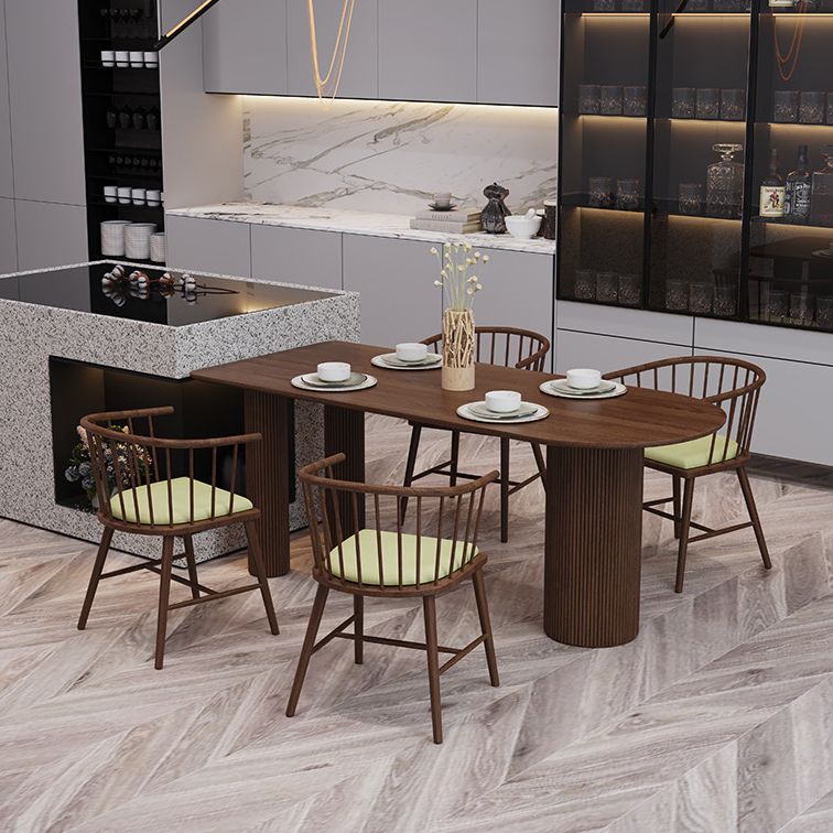 Modern Solid Wood Free from Dining Table Standard Dining Table with 3 Legs Clearhalo ' dining_table' 'Dining Tables & Seating' 'Dining Tables' 'furn' 'furn_dining_table' 'Furniture' 'furniture_dining_table' 'Kitchen & Dining Furniture' 'kitchen&dining_furn' 'kitchen' 'kitchen_dining_table' 1200x1200_a3e96f10-10ef-4ebb-a967-ea79a9bf9335