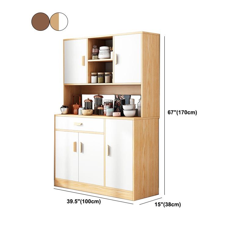 Engineered Wood Sideboard with Drawers Modern Kitchen Buffet Sideboard Clearhalo 'buffet_sideboard' 'Buffets & Sideboards' 'furn' 'furn_buffet_sideboard' 'Furniture' 'Kitchen & Dining Furniture' 1200x1200_a3ebc61a-3351-41ab-878c-4946976e83de