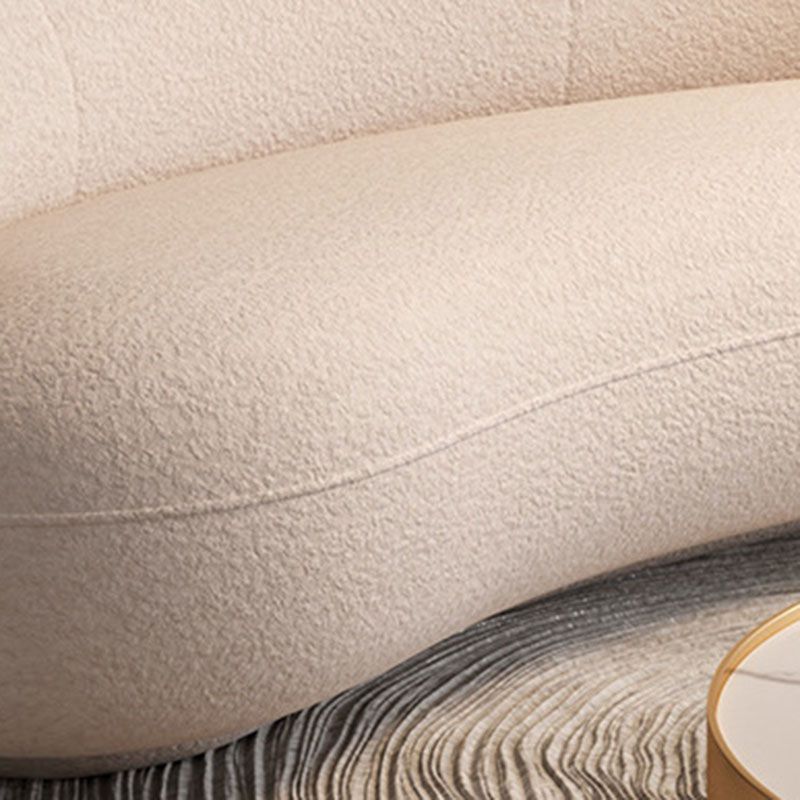 Contemporary Velvet/Wool Curved Sofa Tight Back Sofa in Gray/White Clearhalo 'furn' 'furn_sofas' 'Furniture' 'Living Room Furniture' 'Sofa' 'sofas' 1200x1200_a3ec284d-a56a-46c2-a19a-a4fb032e1366