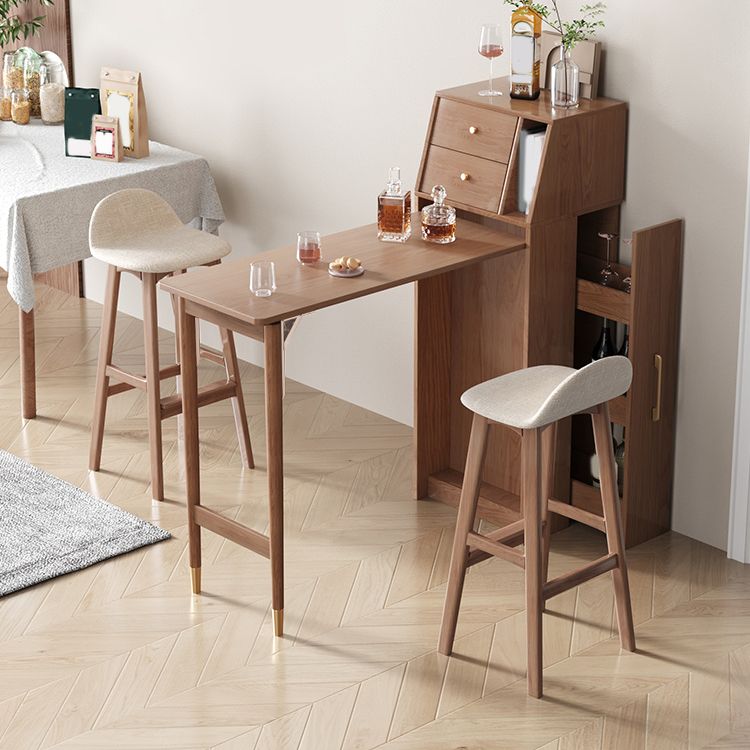 Modern Wood Rectangle Counter Table 2/3 Pieces Bar Table Set for Living Room