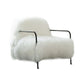 Contemporary 29.52 " Height White Wool Arm Chair for Bedroom Clearhalo 'Accent Chairs' 'accent_chairs' 'Chairs & Seating' 'furn' 'furn_accent_chairs' 'Furniture' 'Living Room Furniture' 1200x1200_a3f1ee1f-beb2-4008-9abb-debe60dc4b57