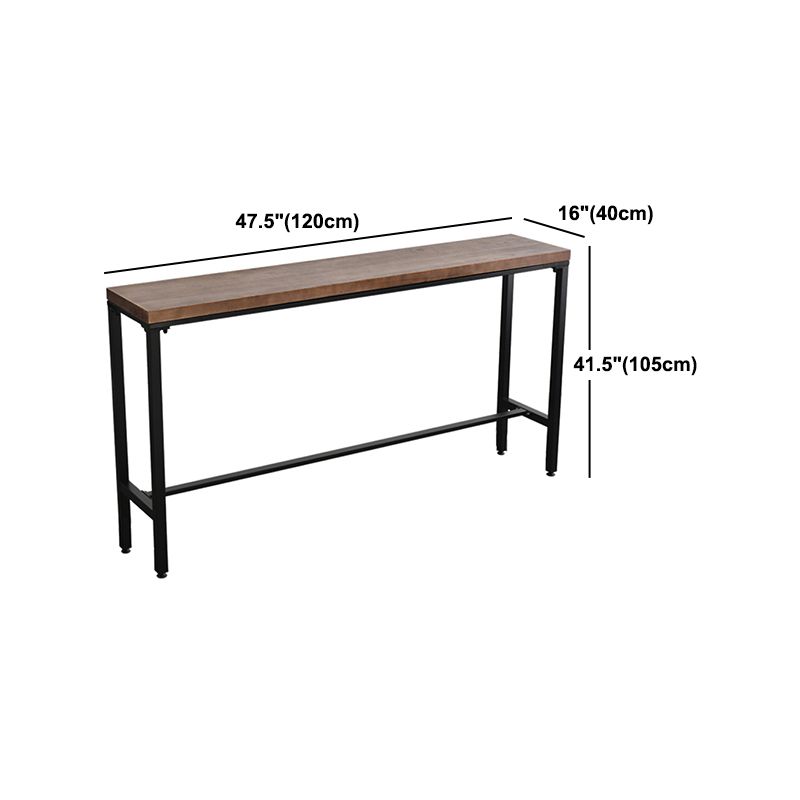 Industrial 1/2/5 Pieces Solid Wood Bar Table Set Fixed Counter Set Clearhalo 'Bar Furniture' 'furn' 'furn_home_bar_bar_sets' 'Furniture' 'Home Bars & Bar Sets' 'home_bar_bar_sets' 'Kitchen & Dining Furniture' 1200x1200_a3f273f3-78e2-4809-b4d4-d6f66d8685f7