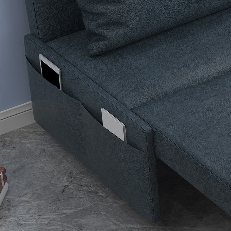 32.28" Wide Sleeper Sofa Gray Faux leather Sofa Bed with Detachable Mattress